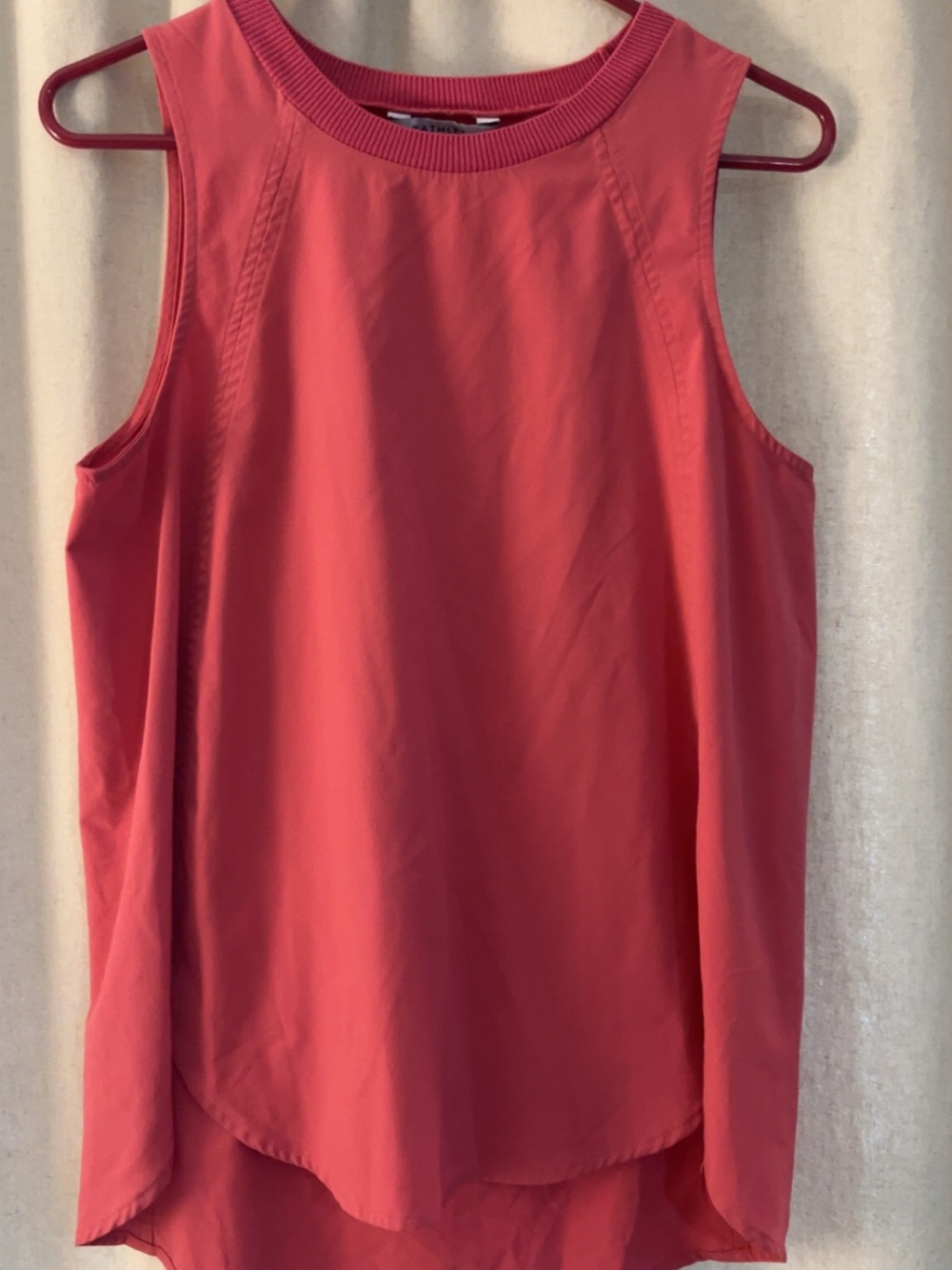 Athleta Coral-Red Scoop Neck Tank